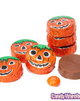 Thompson Foiled Crispy Milk Chocolate Halloween Pumpkin Discs: 5LB Bag - Candy Warehouse