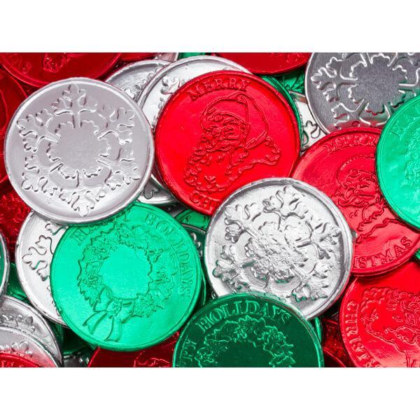 Thompson Foiled Milk Chocolate Christmas Coins: 5LB Bag - Candy Warehouse