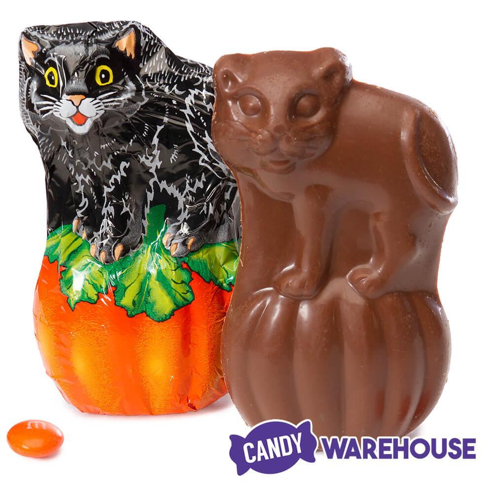 Thompson Foiled Milk Chocolate Jack-O-Kitty Cats: 24-Piece Display - Candy Warehouse