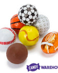 Thompson Foiled Milk Chocolate Sports Balls - Assortment: 5LB Bag - Candy Warehouse