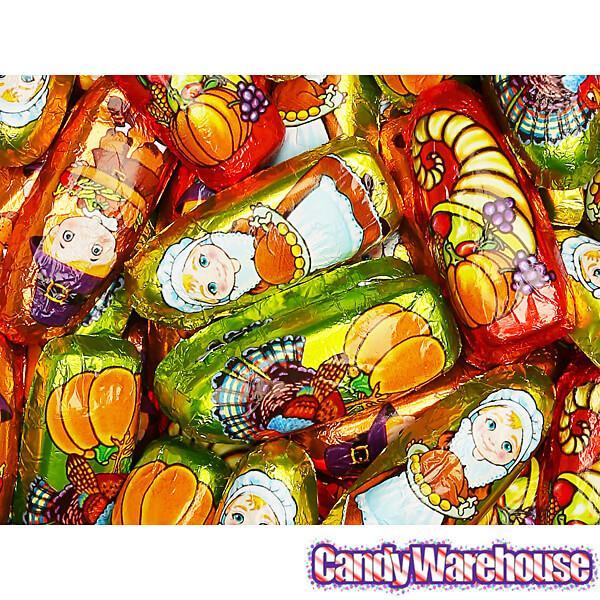 Thompson Foiled Milk Chocolate Thanksgiving Minis: 5LB Bag - Candy Warehouse