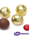 Thompson Gold Foiled Milk Chocolate Balls: 5LB Bag - Candy Warehouse