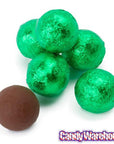 Thompson Green Foiled Milk Chocolate Balls: 5LB Bag - Candy Warehouse