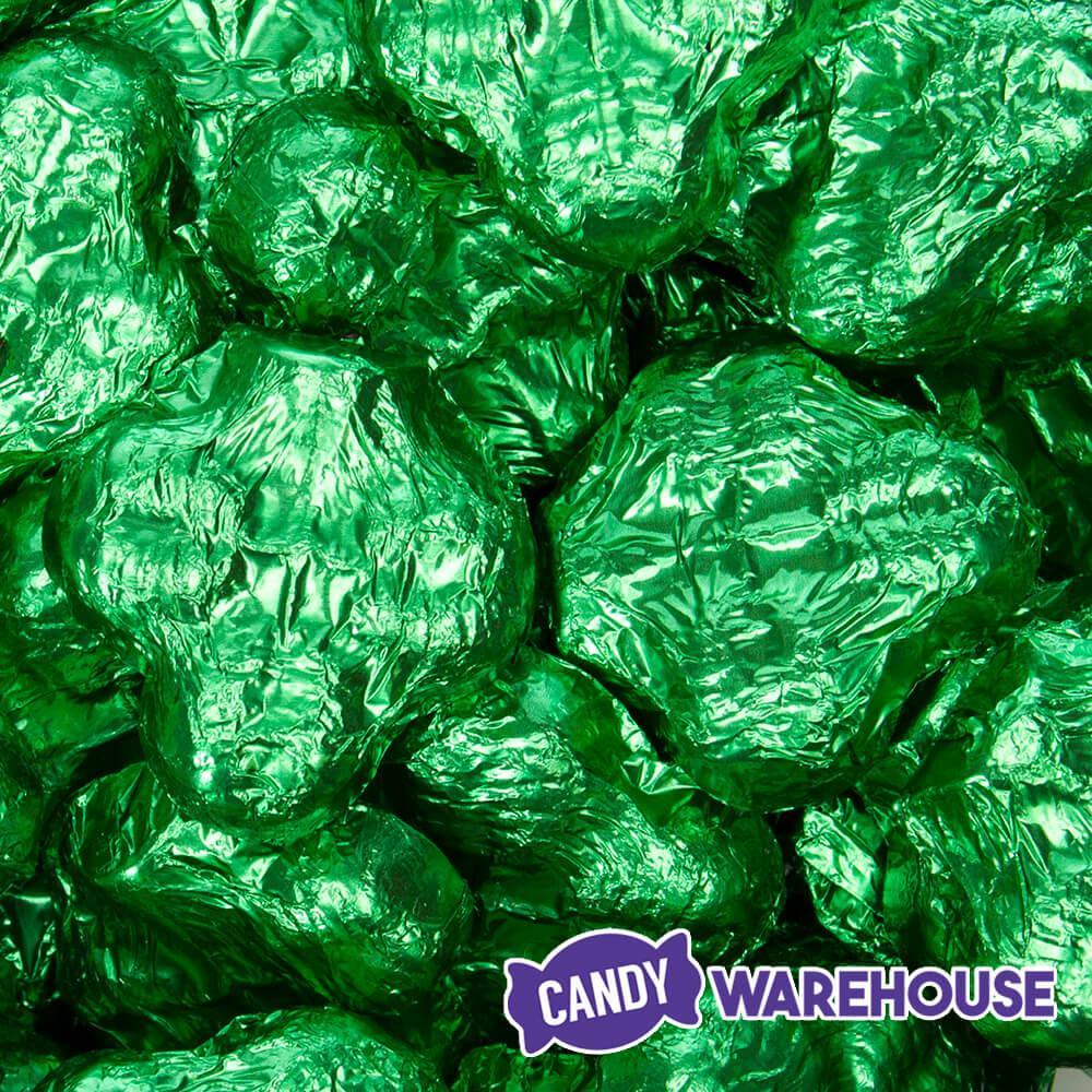 Thompson Green Foiled Milk Chocolate Shamrocks: 5LB Bag - Candy Warehouse