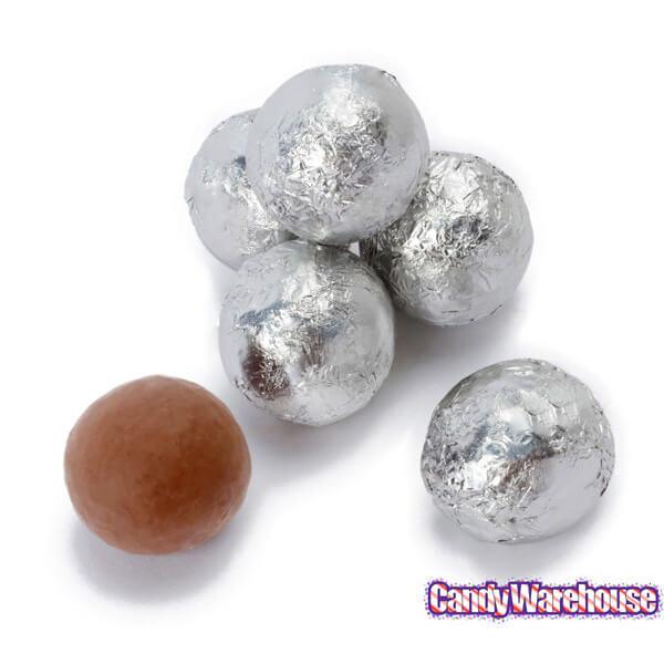 Thompson Silver Foiled Milk Chocolate Balls: 5LB Bag - Candy Warehouse