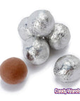 Thompson Silver Foiled Milk Chocolate Balls: 5LB Bag