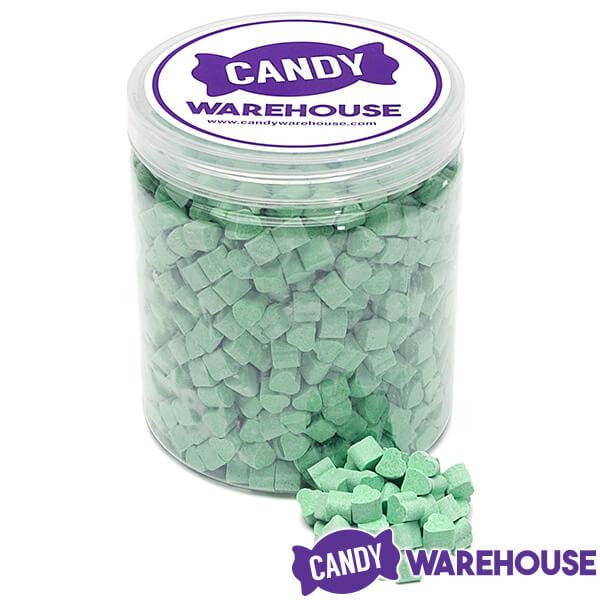 Tiny Sugar Candy Hearts - Green: 1.5LB Jar - Candy Warehouse