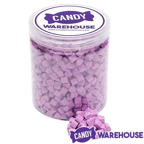 Tiny Sugar Candy Hearts - Purple: 1.5LB Jar - Candy Warehouse