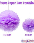 Tissue Paper 14-Inch Pom Pom - Lavender