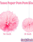 Tissue Paper 14-Inch Pom Pom - Light Pink