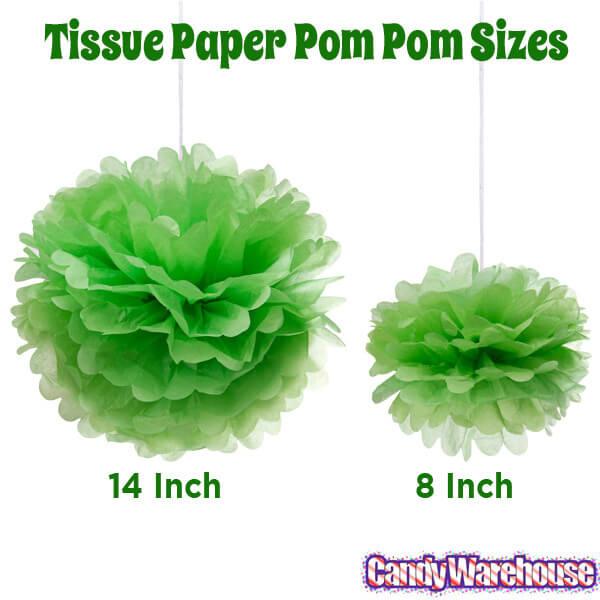 Tissue Paper 8-Inch Pom Pom - Jasmine Green - Candy Warehouse