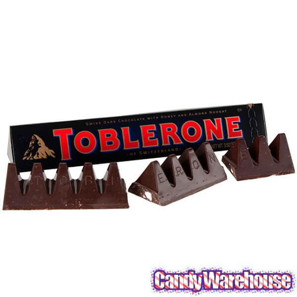 Toblerone Dark Chocolate Bars: 20-Piece Box - Candy Warehouse