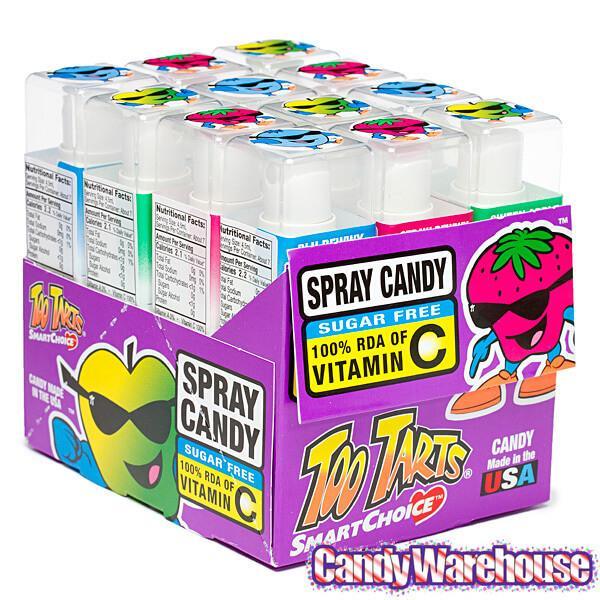 Too Tarts Sweet and Sour Blast Candy Spray Bottles: 12-Piece Display ...