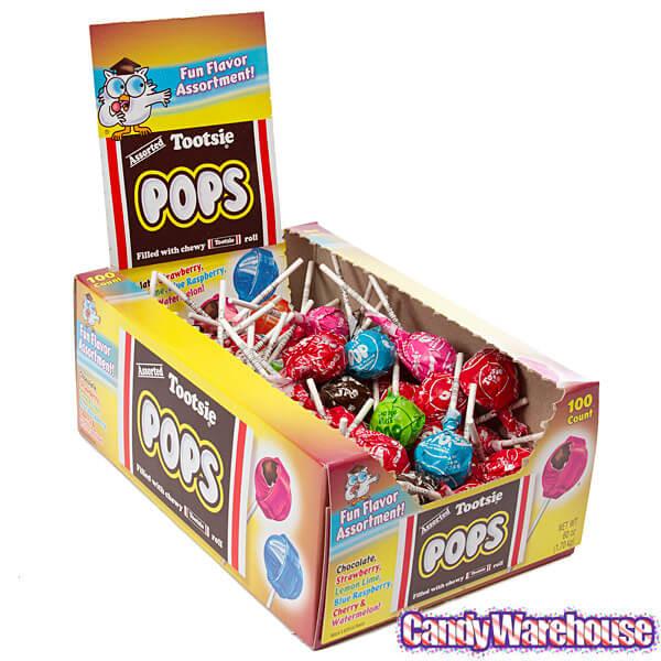 Tootsie Pops - Fun Flavors Assortment: 100-Piece Box - Candy Warehouse