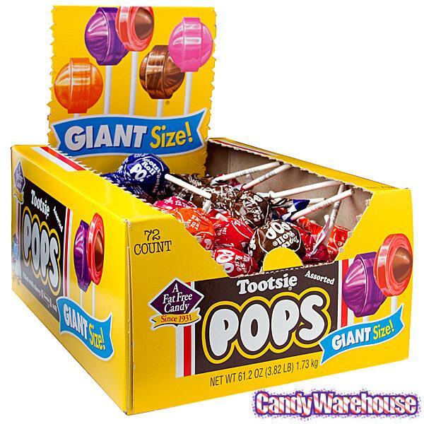 Tootsie Pops - Giant Size: 72-Piece Box - Candy Warehouse