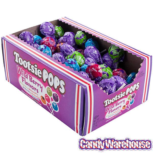 Tootsie Pops - Wild Berry Flavors Assortment: 100-Piece Box - Candy Warehouse