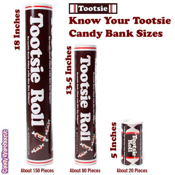 Tootsie Roll Candy 20-Ounce Bank - Candy Warehouse