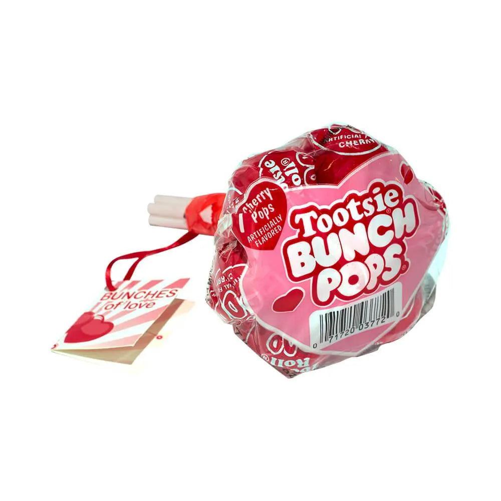 Tootsie Valentine Pops with Card: 6-Piece Bunch - Candy Warehouse