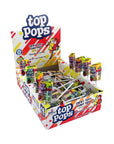 Top Pop Chewy Taffy Candy Suckers Strawberry Lemon: 48-Piece Box