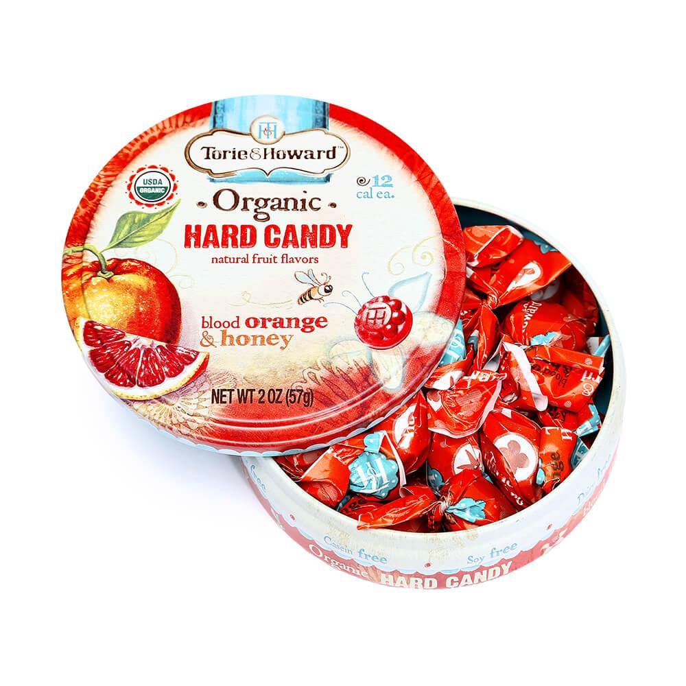 Torie and Howard Hard Candy Tins - Blood Orange &amp; Honey: 8-Piece Box - Candy Warehouse