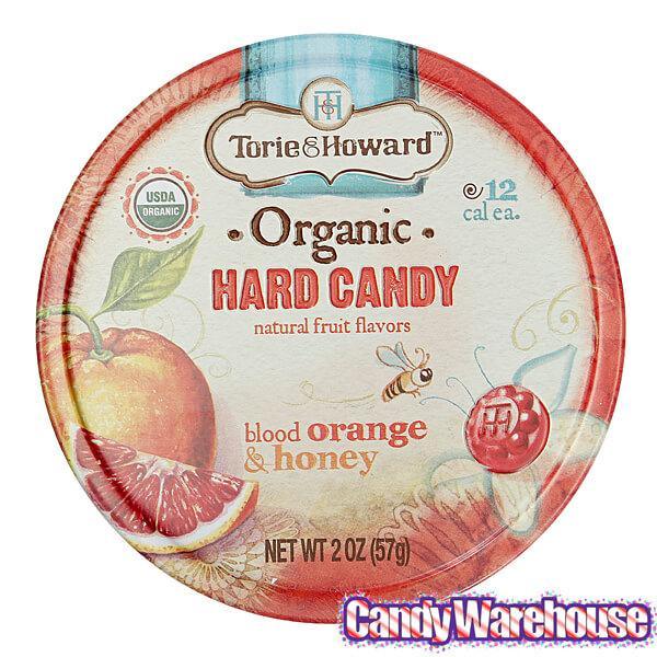 Torie and Howard Hard Candy Tins - Blood Orange &amp; Honey: 8-Piece Box - Candy Warehouse