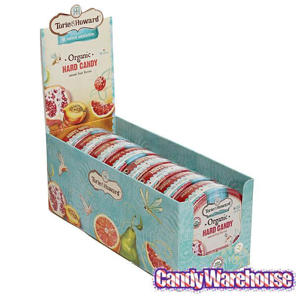 Torie and Howard Hard Candy Tins - Pomegranate & Nectarine: 8-Piece Box - Candy Warehouse