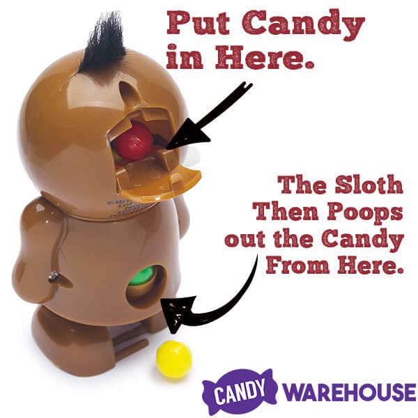 Treat Street Holiday Sloth Pooper Wind-Up Candy: 8-Piece Set - Candy Warehouse