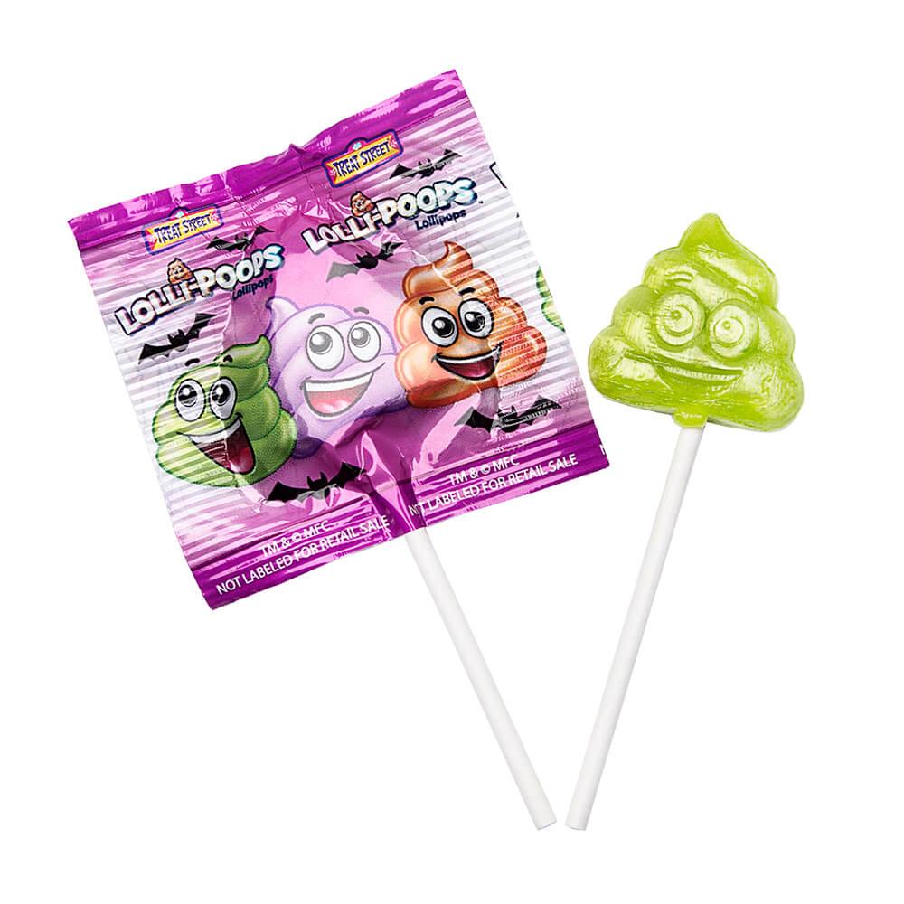 Treat Street Lolli-Poops Halloween Emoji Poop Lollipops: 60-Piece Bag - Candy Warehouse