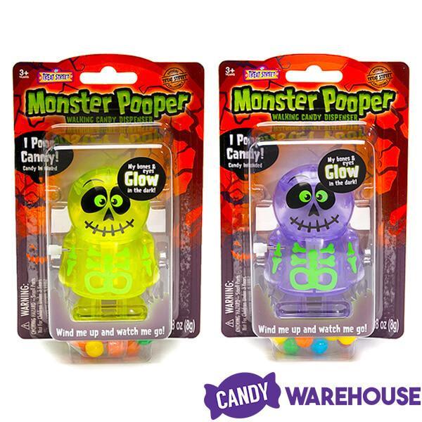 Treat Street Wind-up Halloween Glow-In-the-Dark Monster Candy Poopers: 8-Piece Set - Candy Warehouse