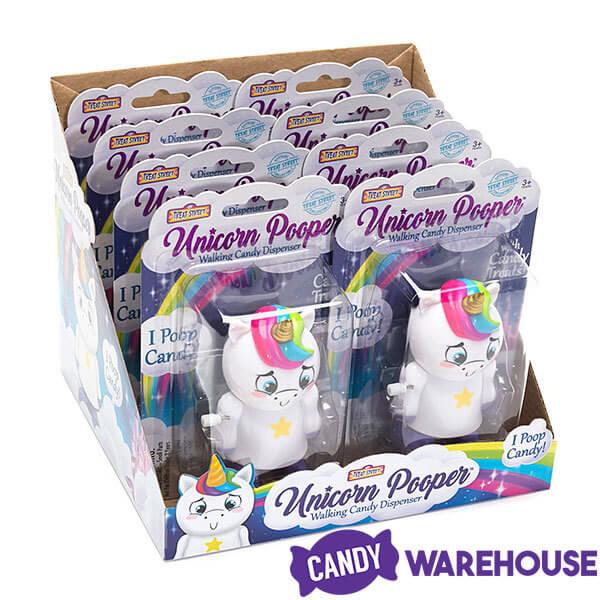 Treat Street Wind-up Unicorn Candy Poopers: 8-Piece Set - Candy Warehouse