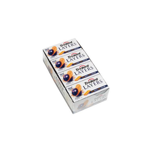 Trident Layers Sugar Free Gum Packs - Berry Tangerine: 12-Piece Box - Candy Warehouse