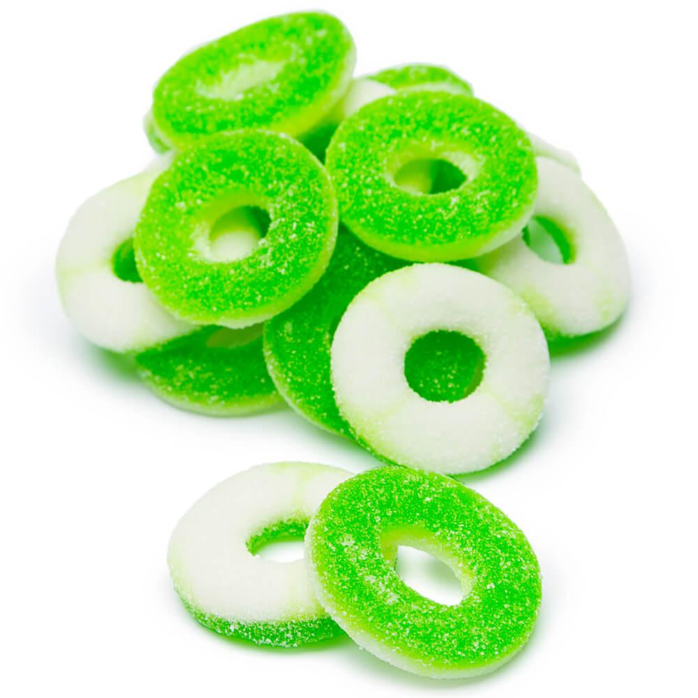 Trolli Apple O&#39;s Green Apple Gummy Rings Candy: 3LB Box - Candy Warehouse