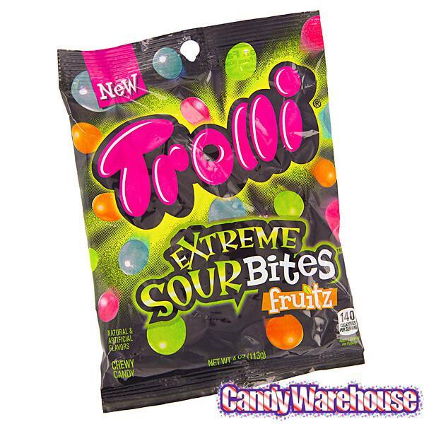 Trolli Fruitz Extreme Sour Bites Gummy Candy: 3LB Box - Candy Warehouse