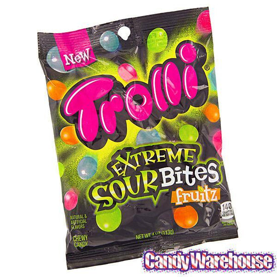 Trolli Fruitz Extreme Sour Bites Gummy Candy: 3LB Box | Candy Warehouse