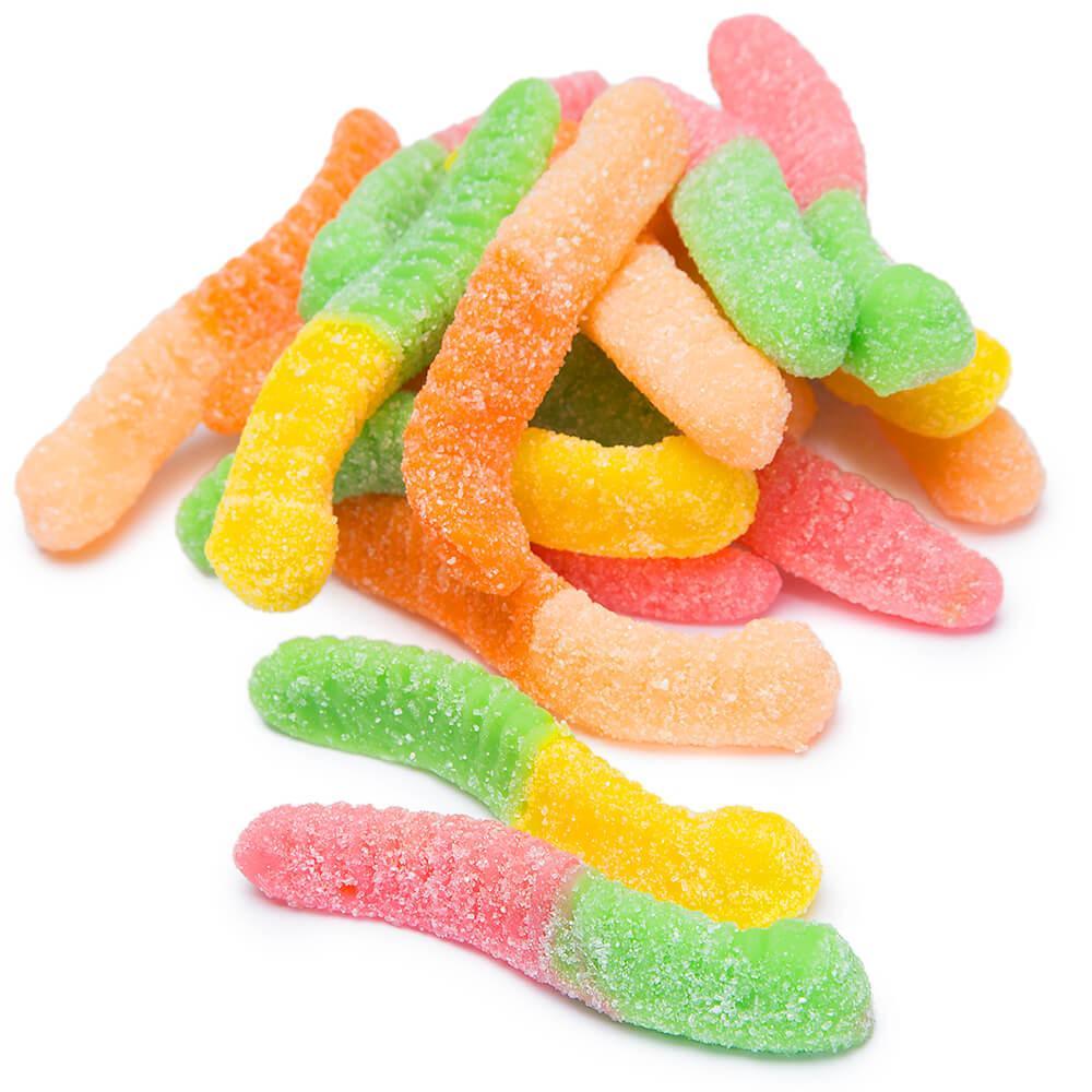 Trolli Sour Brite Crawlers Gummy Worms Candy - Tropical: 3.75LB Box ...