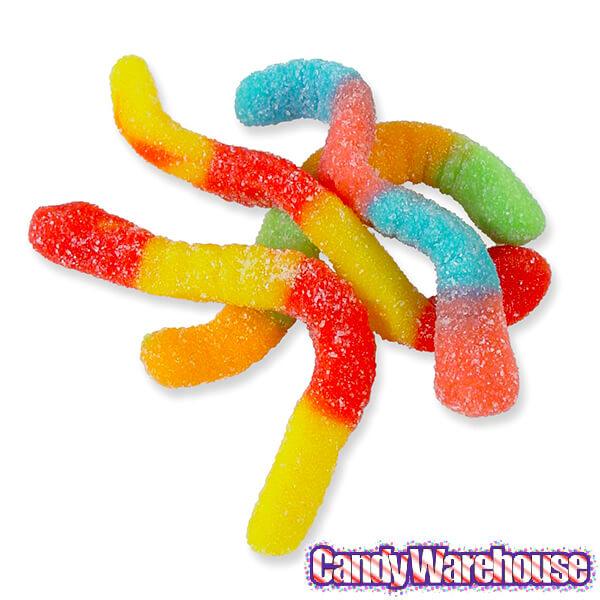 Trolli Sour Brite Crawlers Gummy Worms - Large: 5LB Bag - Candy Warehouse