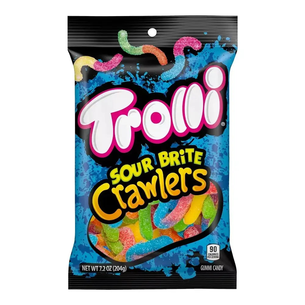 Trolli Sour Brite Crawlers Gummy Worms - Original: 7.2-Ounce Bag ...