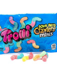 Trolli Sour Brite Crawlers Minis Gummy Worms 2-Ounce Candy Packs: 24-Piece Box - Candy Warehouse