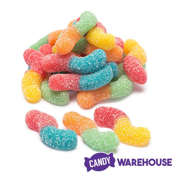 Trolli Sour Brite Crawlers Minis Gummy Worms 2-Ounce Candy Packs: 24-Piece Box - Candy Warehouse