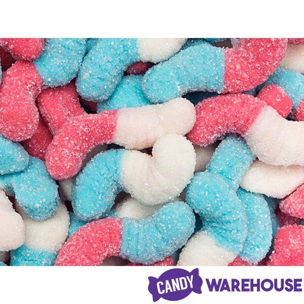 Trolli Sour Brite Crawlers Minis Gummy Worms - Red, White, and Awesome: 9-Ounce Bag - Candy Warehouse