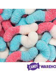 Trolli Sour Brite Crawlers Minis Gummy Worms - Red, White, and Awesome: 9-Ounce Bag - Candy Warehouse