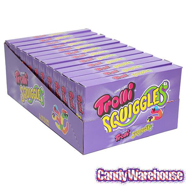 Trolli Squiggles Gummy Worms 4-Ounce Theater Boxes: 12-Piece Case - Candy Warehouse