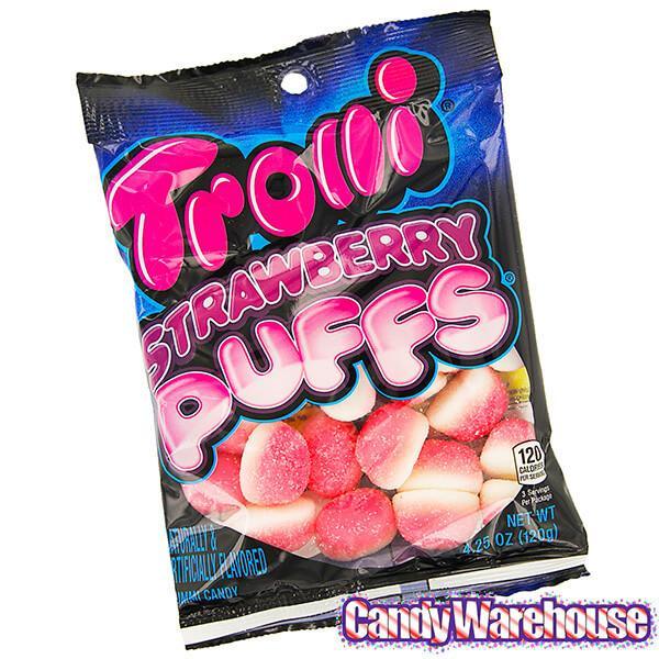 Trolli Strawberry Puffs Gummy Candy: 3LB Box - Candy Warehouse