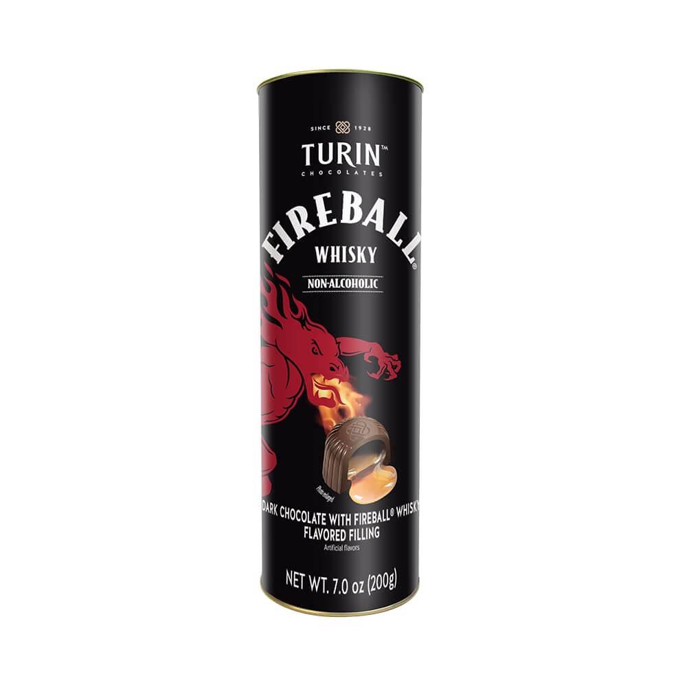 Turin Fireball Liquor Filled Chocolates Tubes; 12-Piece Case