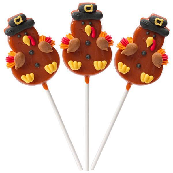 Turkey Lollipops: 24-Piece Box - Candy Warehouse