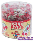 Twin Cherry Lollipops: 48-Piece Tub