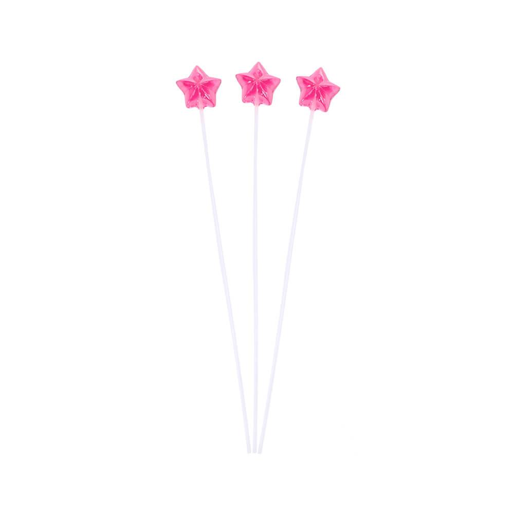 Twinkle Candy Star Lollipops - Pink: 120-Piece Bag - Candy Warehouse