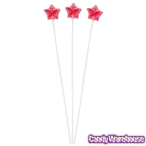 Twinkle Candy Star Lollipops - Red: 120-Piece Bag - Candy Warehouse