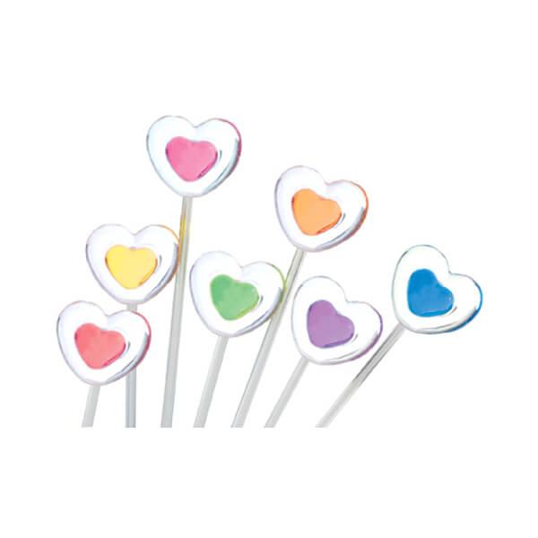 Twinkle Candy Two-Tone Hearts Lollipops: 120-Piece Bag - Candy Warehouse