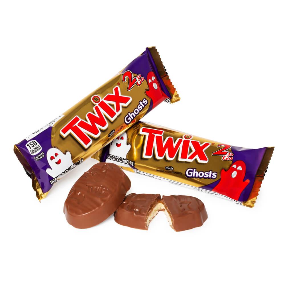 Twix Ghosts Halloween Candy Bars: 24-Piece Box - Candy Warehouse